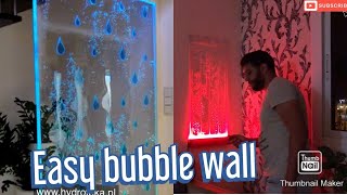 How to make Bubble Wall very easy / كيفية صناعة ستائر مائية مضيئة  عمل ستارة مائية مضيئة