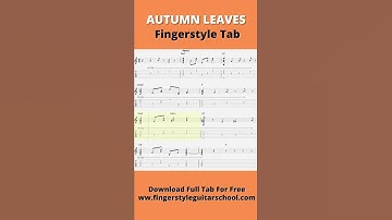 Thumbnail of AUTUMN LEAVES- FULL Fingerstyle Guitar Tab With FREE PDF Download