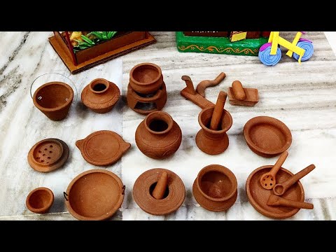 Unboxing Miniature Kitchen Clay Utensils/Miniature Clay Kitchen Set