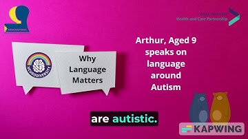 Arthur, aged 9 speaks with his mum about the language people use when referring to Autism.