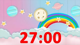 27 Minute Timer for School and Homework with Alarm and Fun Music