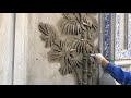 Skills And Methods To Build Bamboo Trees From Cement - Amazing Cement Tree Wall Decoration Project