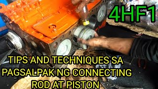 MGA DAPAT GAWIN 4HF1 CONNECTING ROD, PISTON AND PISTON RING POSITION AND INSTALLATION