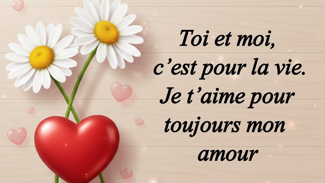 Je t’aime pour toujours mon amour ❤️ Message d’amour éternel et touchant ❤️ poème d'amour ❤️🌹
