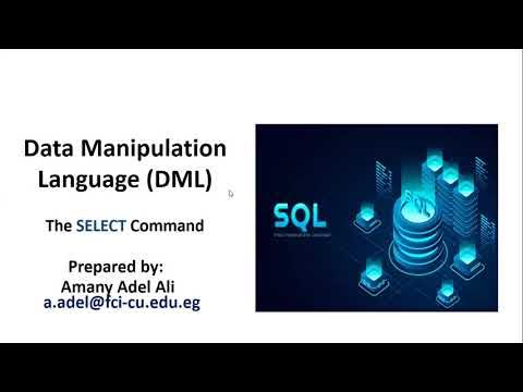 SQL Data Manipulation Language DML | SELECT Command Syntax With ...