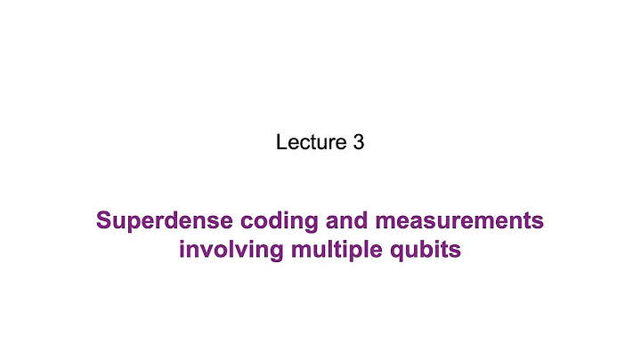 Introduction to Quantum Information Processing: Lecture 3