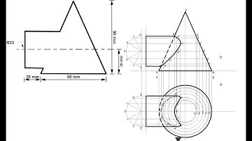 Construction of The Intersection of Cylinder and Cone