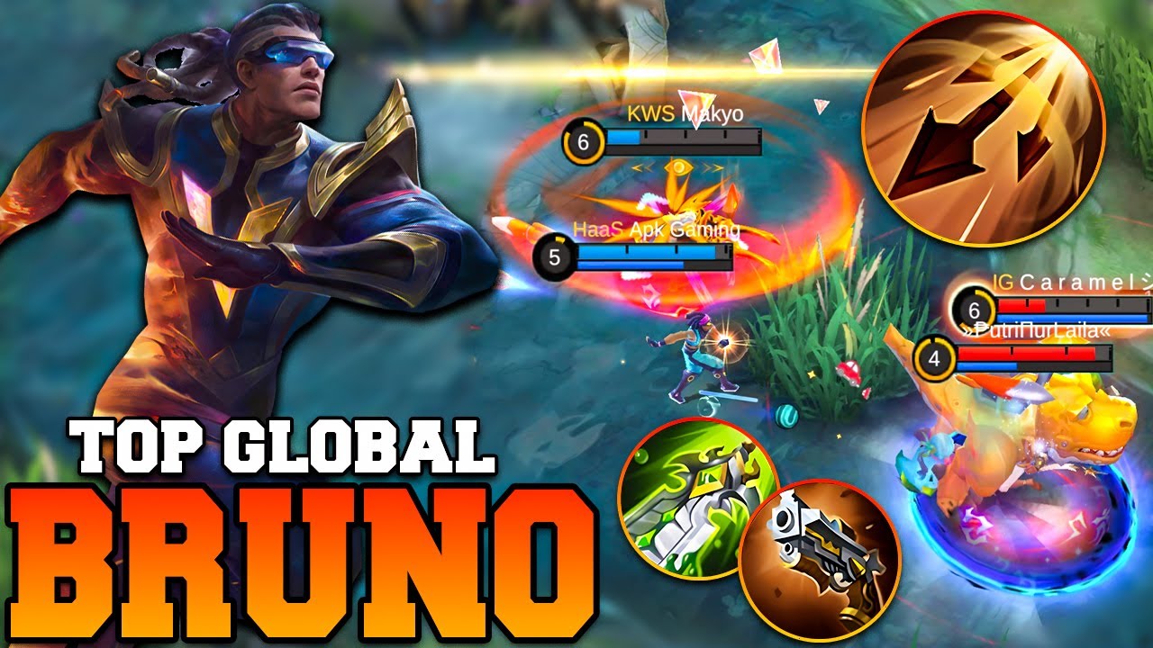 MLBB Bruno Gameplay !! Mobile Legends Bruno Best Build 2023 Top 1 ...