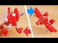 Mini LEGO brick fighter jet transformer mech - Red Sky (similar to PowerGlide) #lego #transformers