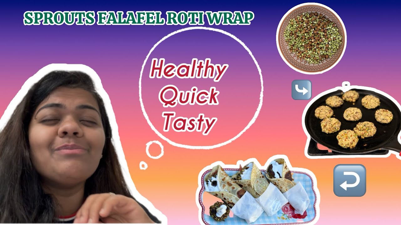 Falafel Roti Daily dose of Protein & Nutrition with Homemade Sprouts Falafel Roti ...