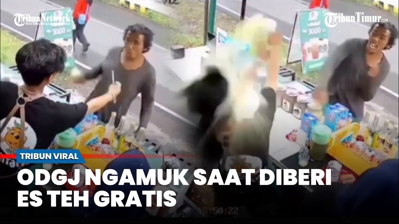 VIRAL! ODGJ Ngamuk, Tersinggung saat Disodorkan Es Teh Gratis