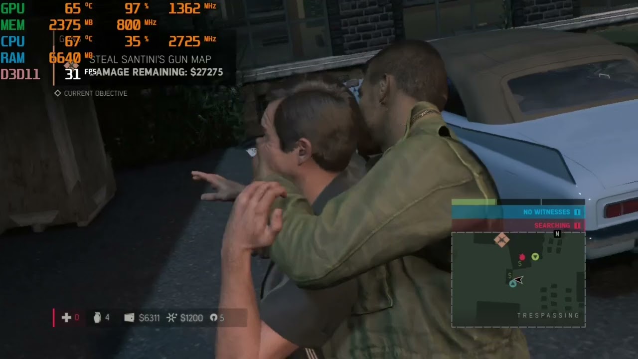 Mafia 3 - Interrogate Train Robbers & Steal Santini's Gun Map [Ryzen 5700U (Radeon Graphics)]