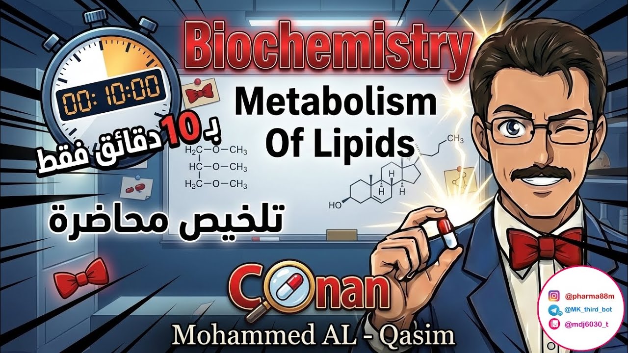 مرحلة ثالثة | ك 2 وزاري | Metabolism Of Lipids ملخصة