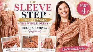 The Sleeve Step That Changes the Whole Dress ✨ Dolce & Gabbana–Inspired