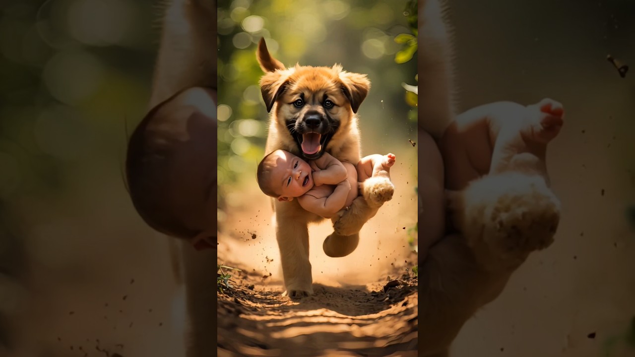 The puppy saved the baby's life 