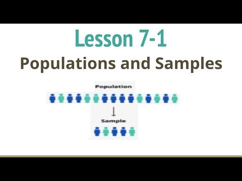 Math Lesson 7-1 Populations and Samples - YouTube