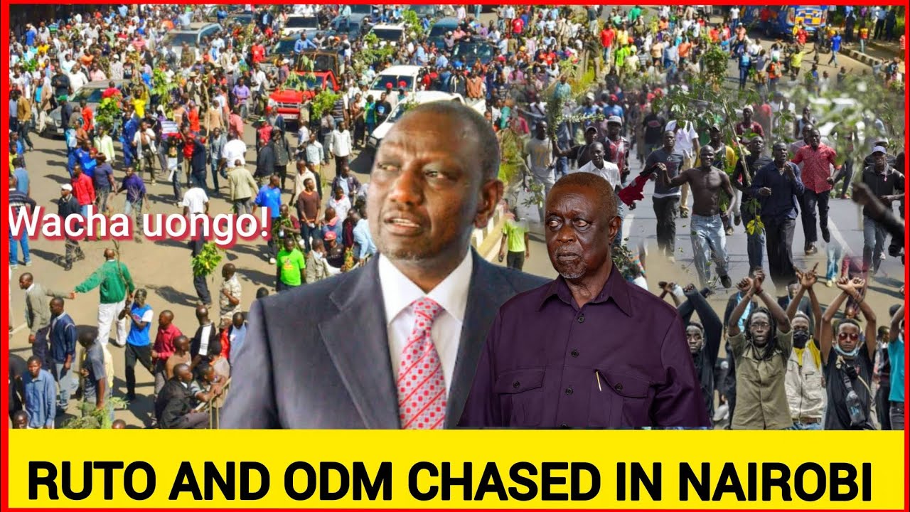 Wueh! Ground Ni kubaya! Ruto and Odm heckled and chased in Nairobi today by Sifuna & Babu supporters