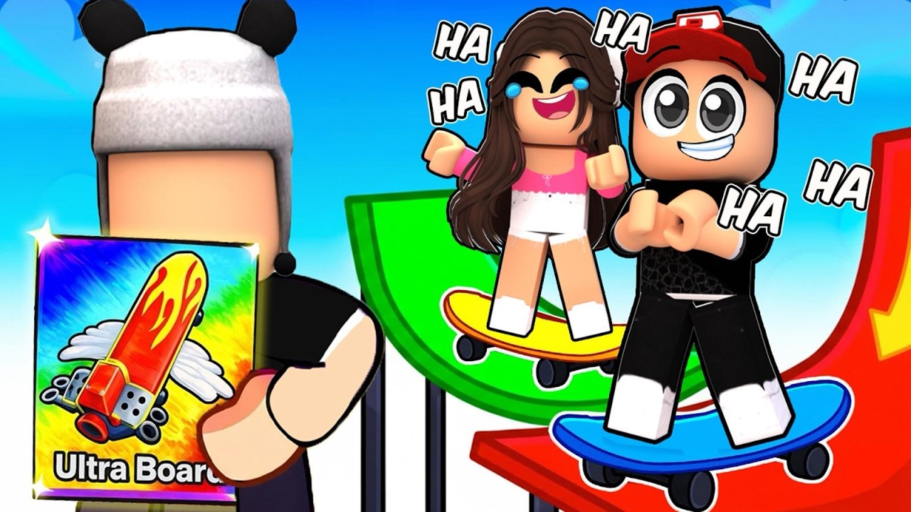 Skateboard Obby’de NOOB Gibi Davrandım, Sonra %0.01’lik KAYKAYI Kullandım…