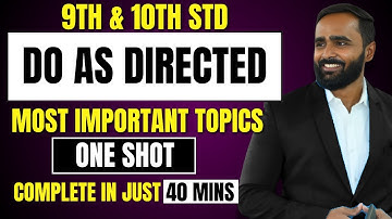 9TH&10TH STD|DO AS DIRECTED|MOST IMPORTANT TOPICS|ONE SHOT|PRADEEP GIRI SIR