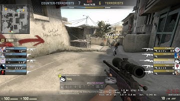 CS:GO AWP Double Kill Double HS through Double Doors on Dust 2