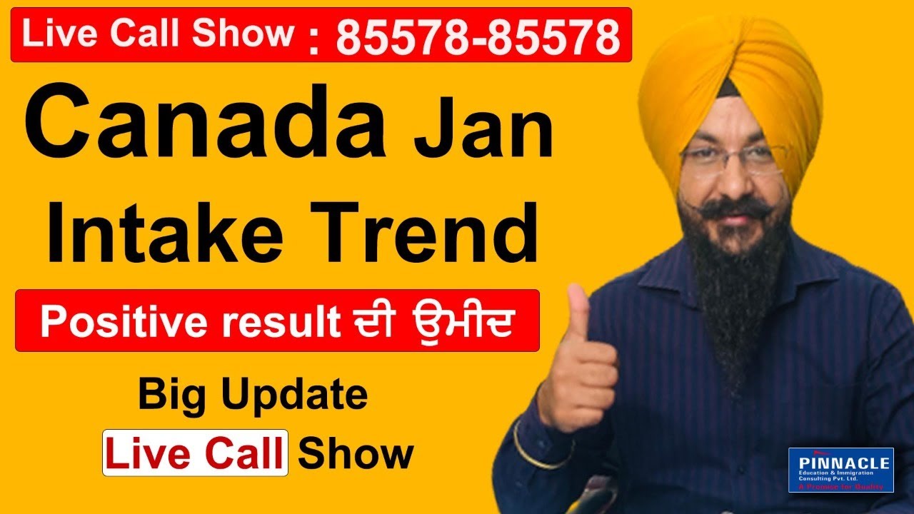 Canada Jan Intake Trend | positive results ਦੀ ਉਮੀਦ | Live Call 85578 ...