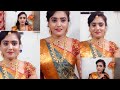 saree draping, bridel makeup and hair style part-2 for beginners in telugu.