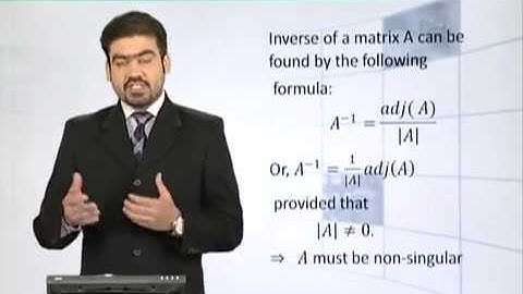 Math - Fsc Part 1 Chapter 3 Adjoint and Inverse of a 2-by-2 Matrix - Math