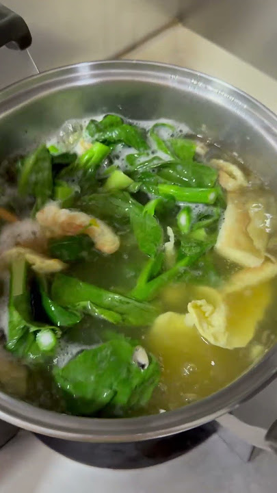 Masustansyang gulay with fried egg soup #abbyskitchenvlog #asmr #short #viralvideo #food #cooking