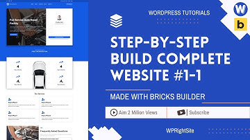 Build Complete Car Service Website in WordPress with Bricks Builder | Step-by-Step Tutorial | P#1-1