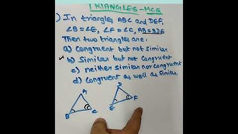 MULTIPLE CHOICE QUESTION | Triangles 📐| QNO 5 | CBSE CLASS 10 | MATHS | 2021-22