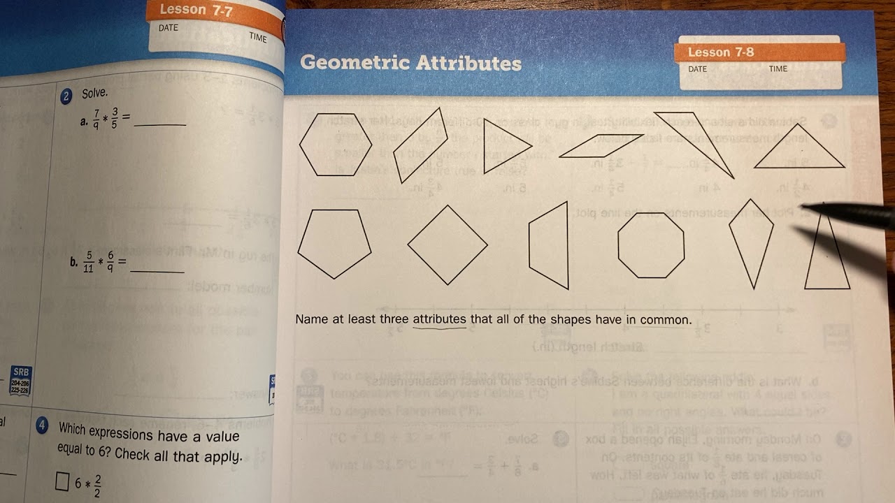 5th Grade Math (7-8) Geometric Attributes - YouTube