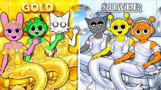 Mermaid GOLD vs Silver Royal Challenge! Airplane Outfits Glow Up  | DIY Fashion Sprunki Paper Doll Information