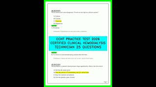 CCHT Practice Test 2026: 25 Certified Clinical Hemodialysis Technician Practice Questions