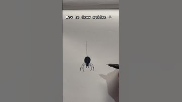 How to draw spider || easy drawing tutorials || #drawingskill #drawing