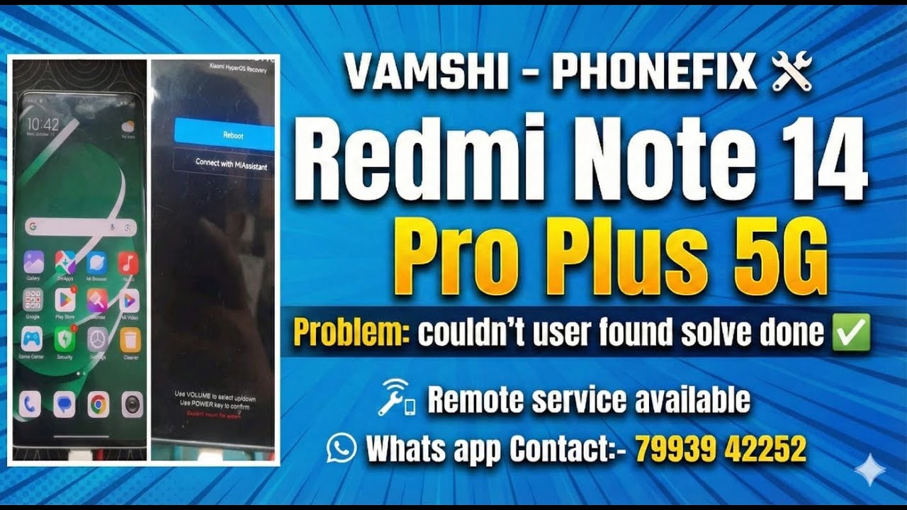 Redmi Note 14 Pro Plus 5G (amethyst) Couldnt't Mount File System fix  file flash with any auth tool.