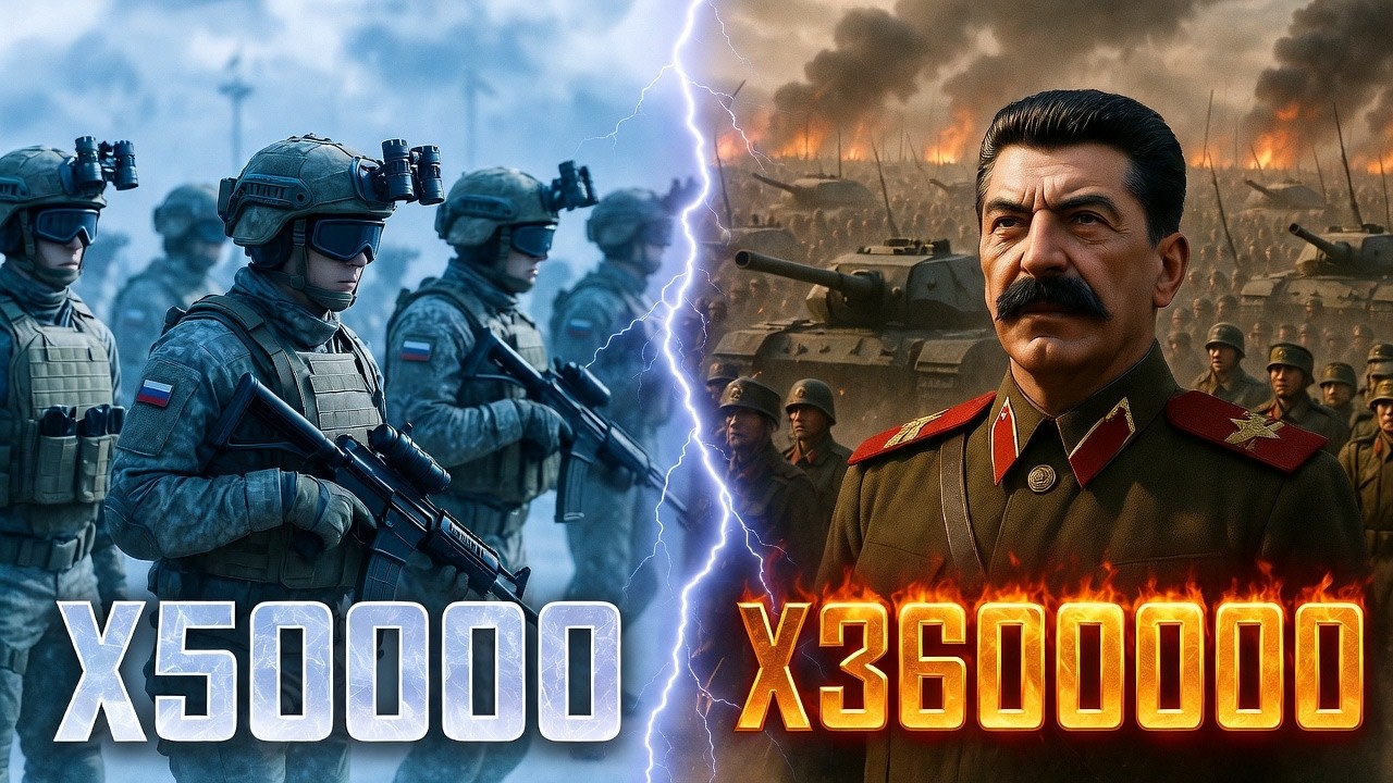 Что если 50 000 СОЛДАТ XXI ВЕКА сразятся с армией 1941 года?