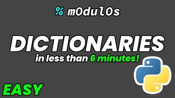 Dictionaries In Python In Under 6 Minutes! (Easy Course 2 - Video 2)
