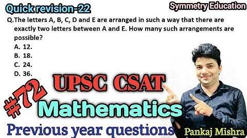 The letters A,B,C, D and E are arranged in such #upscexam
