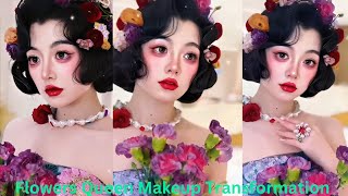 Makeup transformation with Flowers🌺 | Flowers Queen🌸