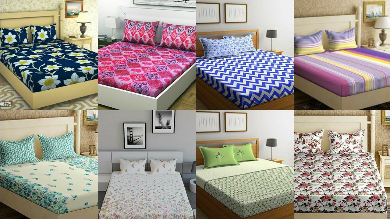 Simple and decent cotton printed bedsheets - YouTube