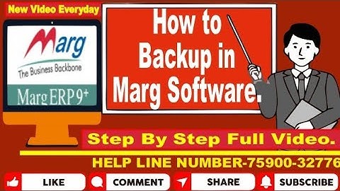 HOW TO BACKUP IN MARG SOFTWARE |  MARG SOFTWARE ME BACKUP KAYSE LETE HAI FULL VIDEO STEP BY STEP.