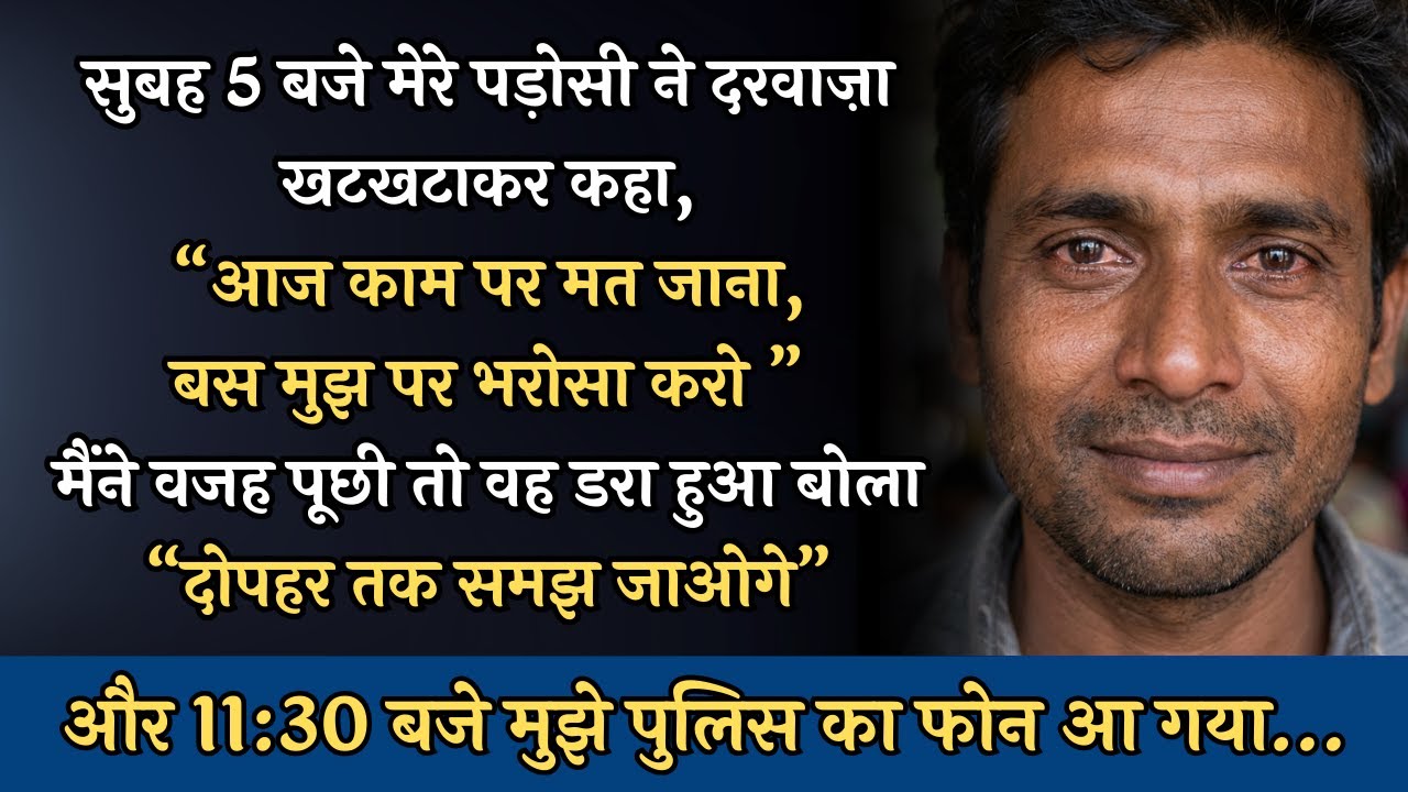 सुबह 5 बजे पड़ोसी ने दरवाज़ा खटखटाकर कहा “आज काम पर मत जाना—बस भरोसा करो” दोपहर होते-होते वजह समझ आई