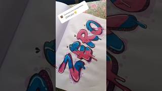 How to Draw Super Cool Bubble Letters!#art#shorts#calligraphy#lettering