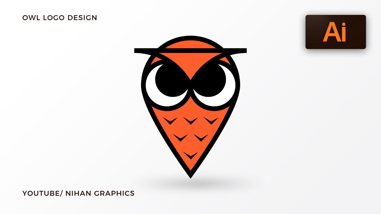 Owl logo design in Illustrator | Illustrator tutorials | Best Logo ...
