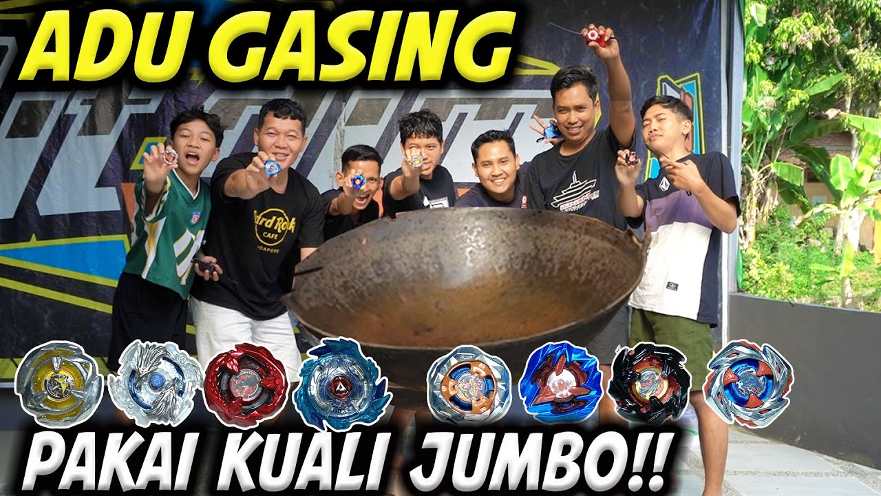 ADU GASING PAKAI KUALAI JUMBO!!! DITDIM TEAM GAK MAU KALAH PADA BELI BEYBLADE..
