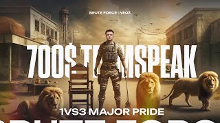 :    700$?!  1! CLUTCH 1vs3 HANDCAM 120 FPS | TEAMSPEAK PUBGM BRUTE FORCE