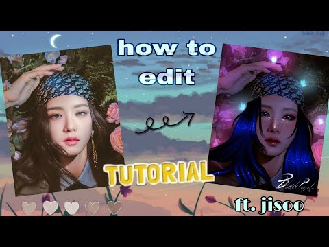 How to edit | ft. jisoo | how to make a smudge edit for beginners | tutorial | ♡ blackpurple♡