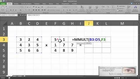 Excel multiplicar dos matrices