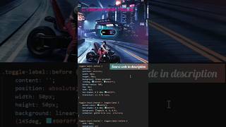 Power of CSS 🔥| Toggle Button CSS3 Futuristic Cyberpunk  #codingshortvideo #trending#javascript #css