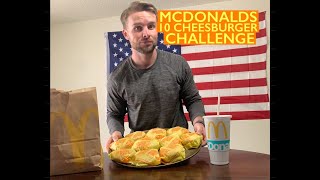 MCDONALDS 10 CHEESEBURGER CHALLENGE | FIRST FOOD CHALLENGE | FAIL